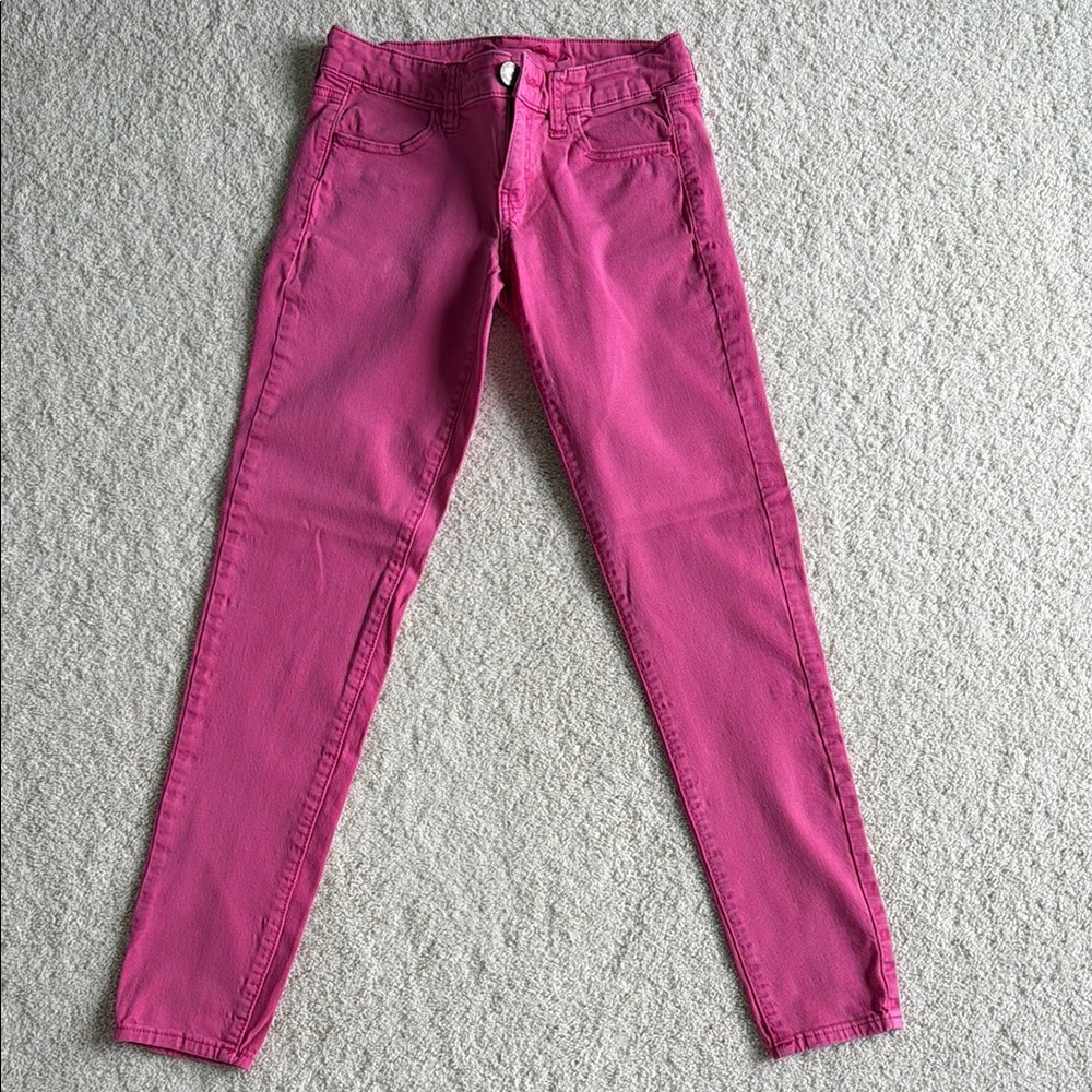 Bright Pink Skinny Jeans